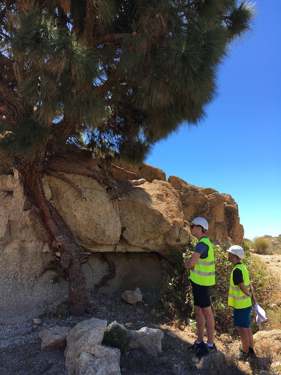 MrADye1's tweet photo. Scorching day seeing the pressure from Tourism that southern Tenerife is under and some of the curious stratigraphy underneath thanks to @beccawinnie. @TeesEarthEnv https://t.co/3FObCu3Ddc