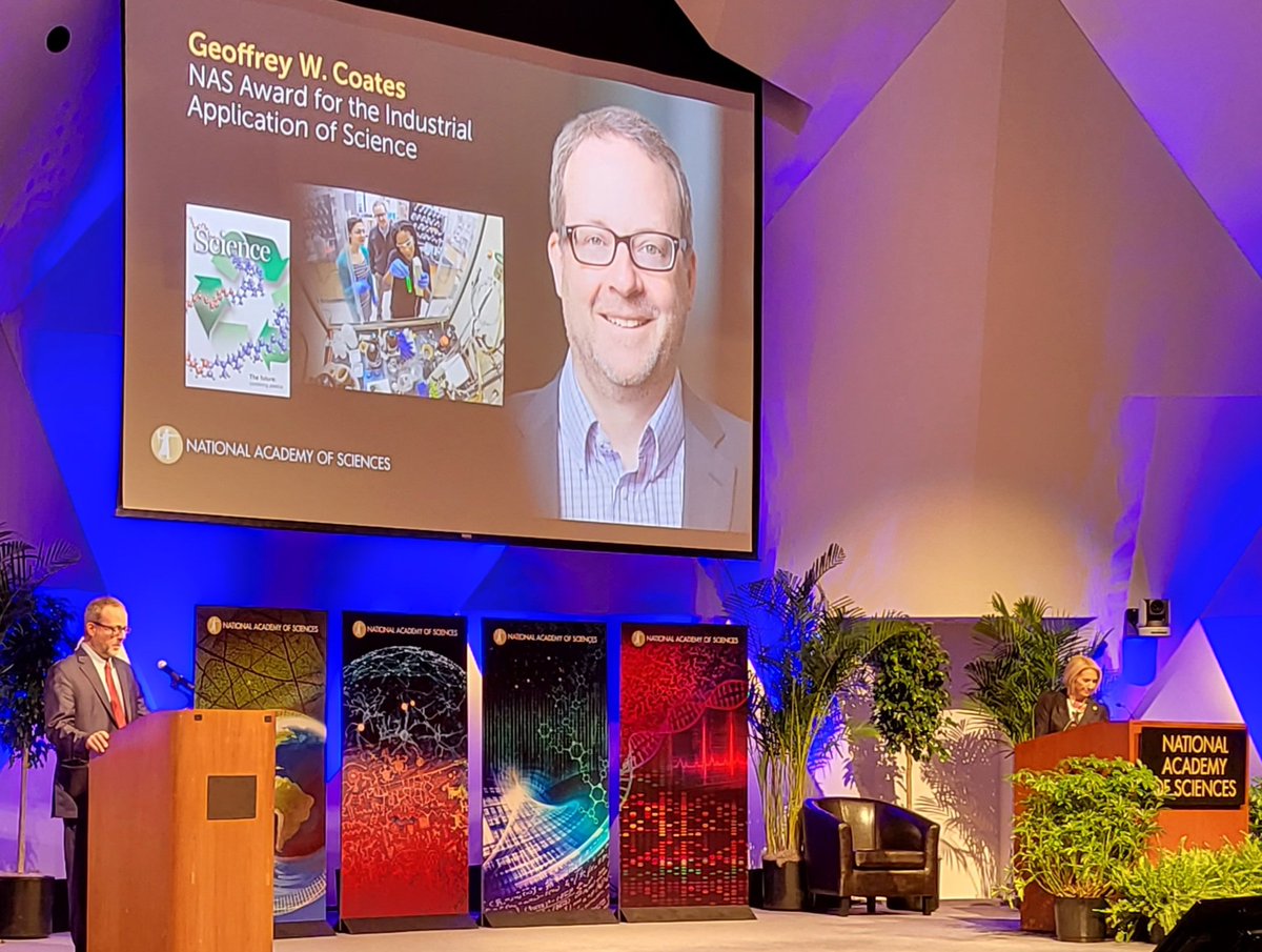 🎊 Congratulations @GeoffreyWCoates -- #NAS160 #NASawards recognizing your important translation of innovative fundamental chemistry to industrial application -- outstanding!  @CornellChem @Cornell