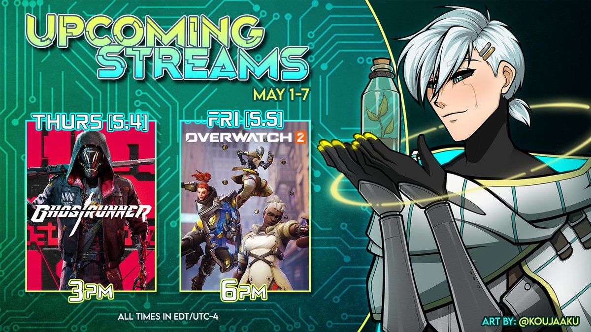 wandererLA3L's tweet photo. ✨A schedule! I have one! Ghostrunner on Thursday, Overwatch 2 on Friday (with friends)!

Catch you there!🌱

#ENVtuber #VtubersUprising #VtubersEN https://t.co/4h6gu0Lj19