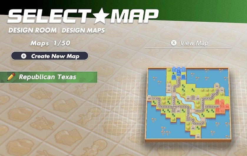 TommyDameron's tweet photo. Did anyone get the new Advance Wars?

I have to share my custom map: Republican Texas. https://t.co/z5m5d63p0A