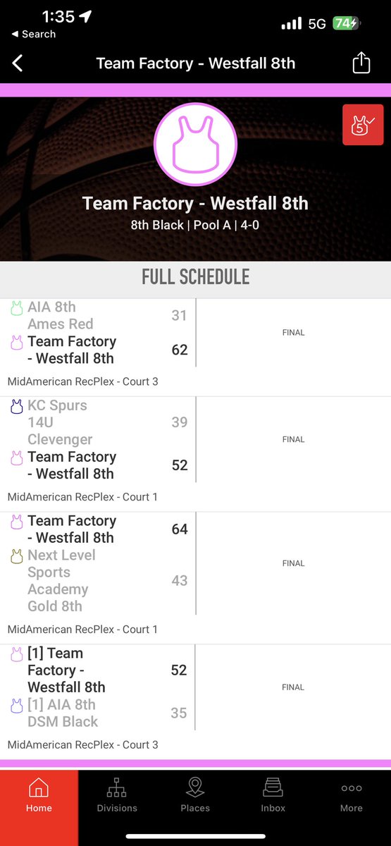 <a href="/TheFactoryBB/">The Factory</a> 8th grade goes 4-0 on the weekend in Des Moines! Couple weeks off to clean up some pieces!