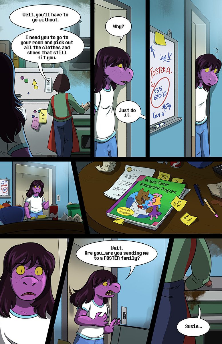 lynxgriffin's tweet photo. Growing Pains - Part three of what will be four total! (1/2) CW: Parental abandonment #DELTARUNE https://t.co/VP7QqOPRq9