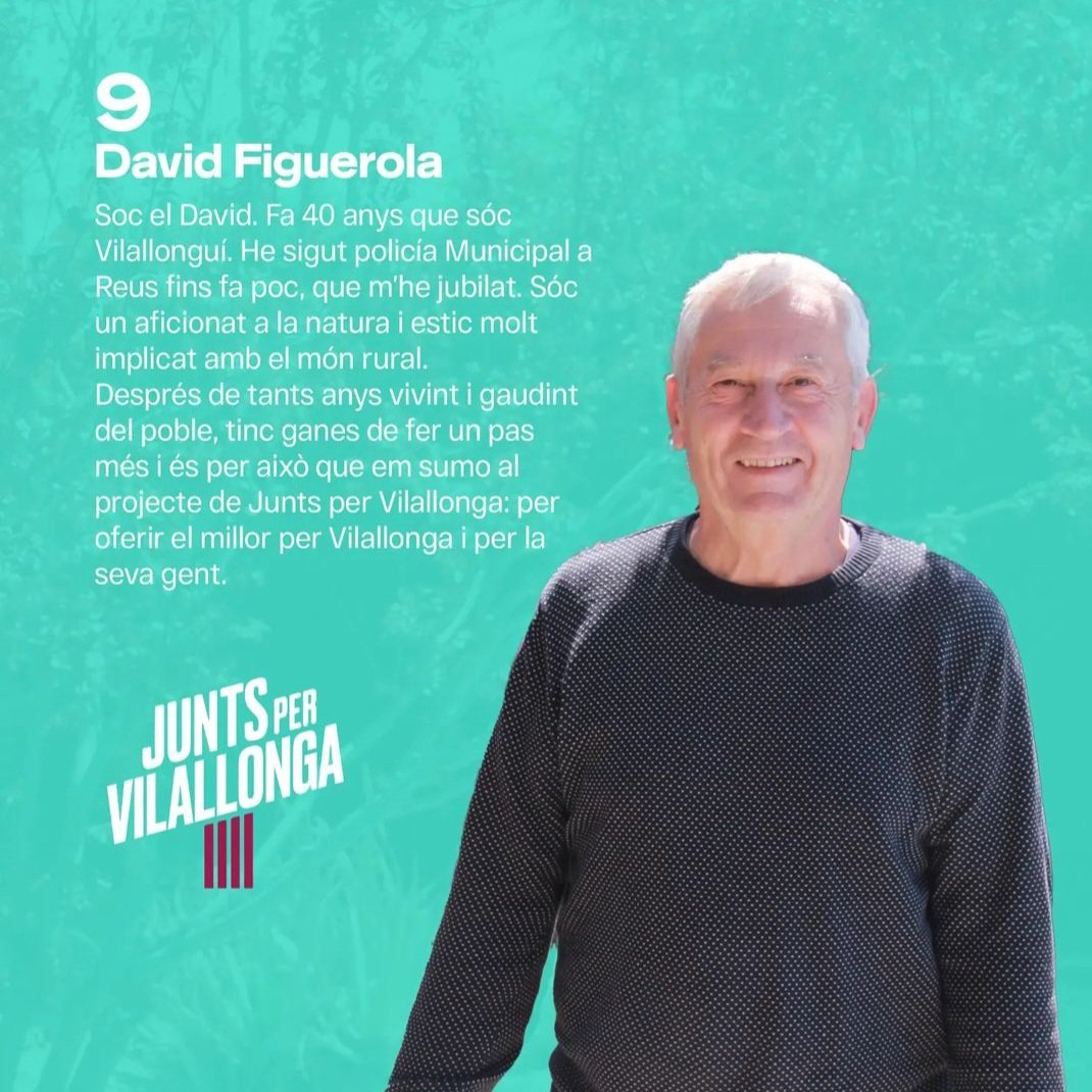 JuntsVilallonga's tweet photo. avui us presentem al David, que s'incorpora al nostre equip amb moltes ganes de treballar pel poble. Seguim!
#municipals2023 #gentdedebò #juntspervilallonga https://t.co/bfs16NcynY