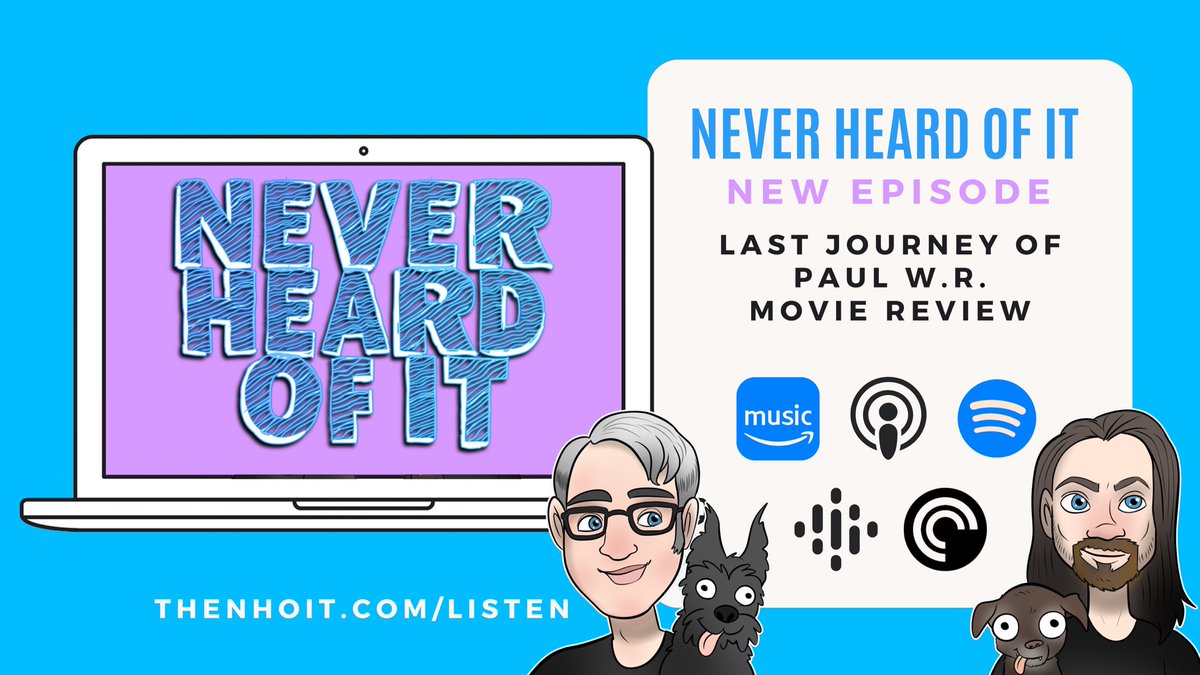 This week over at @thenhoitpodcast, <a href="/TheMichaelFight/">Michael Cherniak</a> and Bri are reviewing the movie “Last Journey of Paul W.R.”

Listen here: never-heard-of-it.captivate.fm/listen