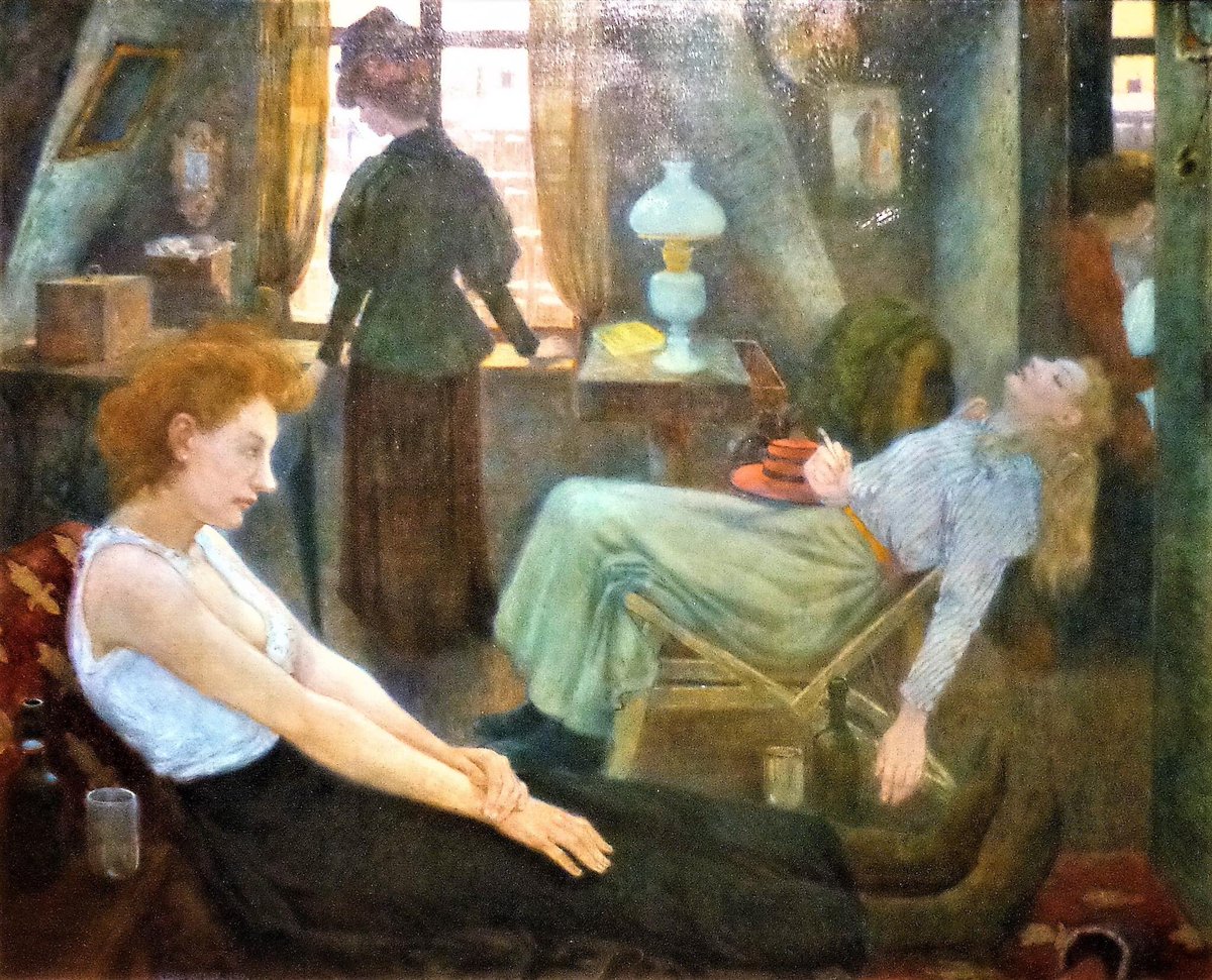 Eerder deze week heb ik in <a href="/MuseumArnhem/">Museum Arnhem</a> de #tentoonstelling ‘Kunst voor het volk’ met schilderijen van Hans #Baluschek bekeken. Op de foto’s zie je: ‘ #Molkenmarkt ‘, ‘ #Lichtmetropool ‘, ‘ #Zonneidylle ‘ en ‘ #Maandagochtend ‘. Ik vond het #prachtig !