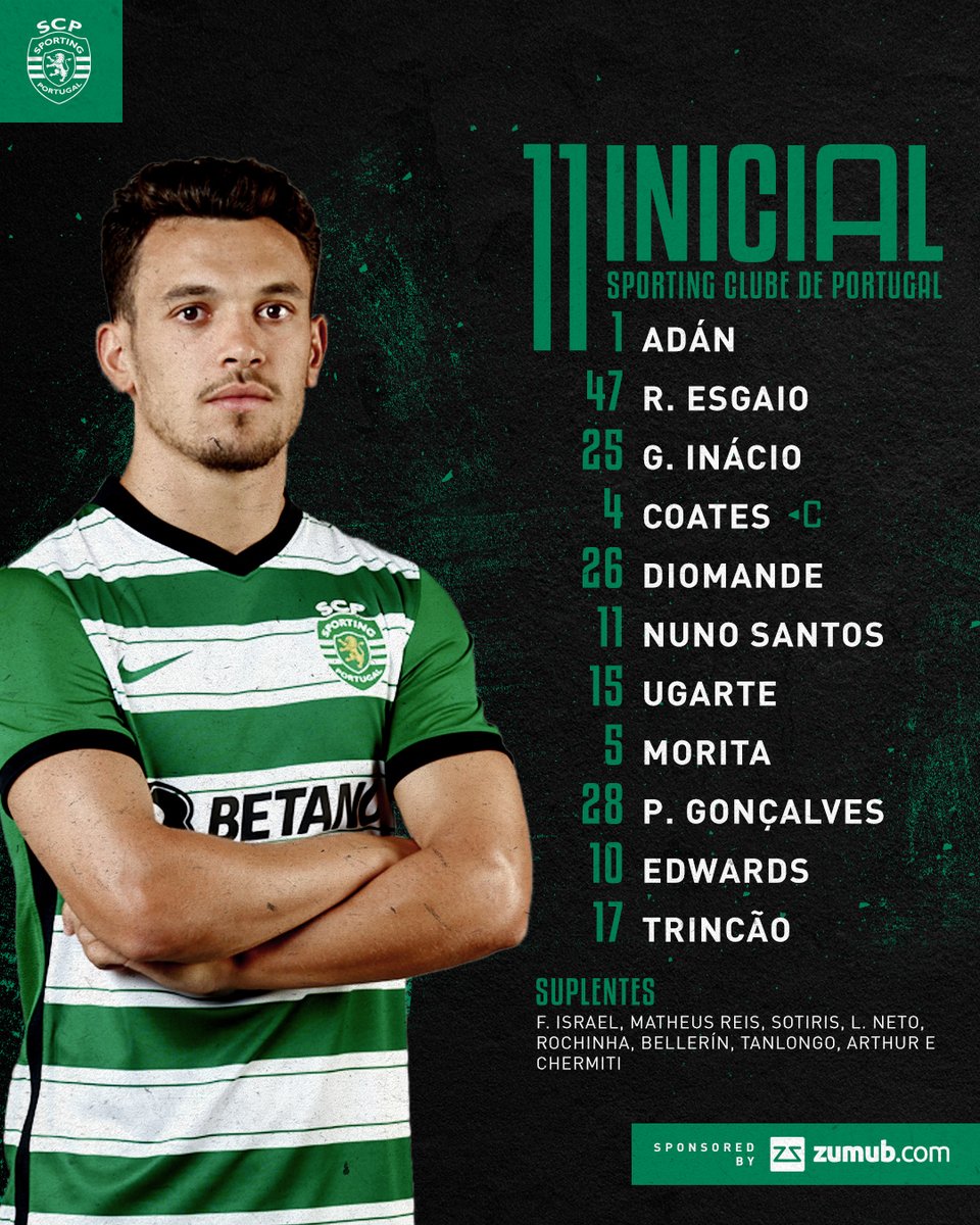 SportingCP's tweet photo. 𝐗𝐈 𝐈𝐍𝐈𝐂𝐈𝐀𝐋 🟢⚪️
#SCPFCF #LineUpSCP #DiaDeSporting https://t.co/QIC2Pb4xbr