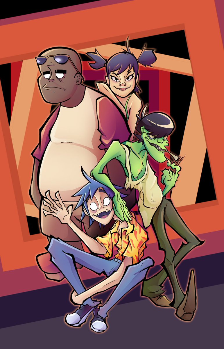 GroiesArt's tweet photo. Gorillaz
#gorillaz #Noodle #twodee #Murdoc #Russel https://t.co/m5mjMMX1qD