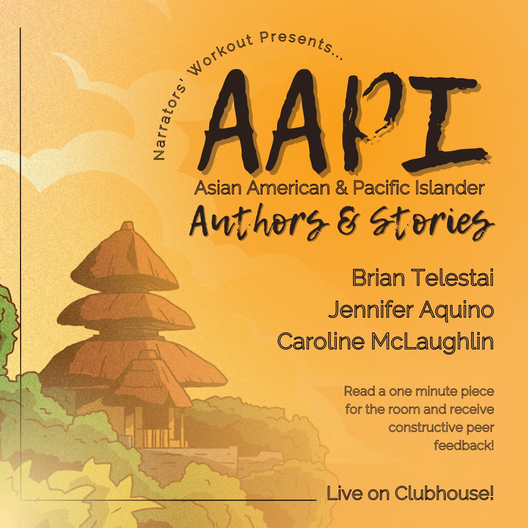 jennaquino25's tweet photo. Narrators Workout on Clubhouse in the Audiobooks room! Join us Monday 5/1 9am PT/12n ET! A safe place where narrators read 1 minute of material out loud. 5/1 will be Asian Pacific American Authors &amp; Stories. Supportive feedback will be provided
#actor #voiceactor @voiceofcaroline https://t.co/c17XkQ6ub0