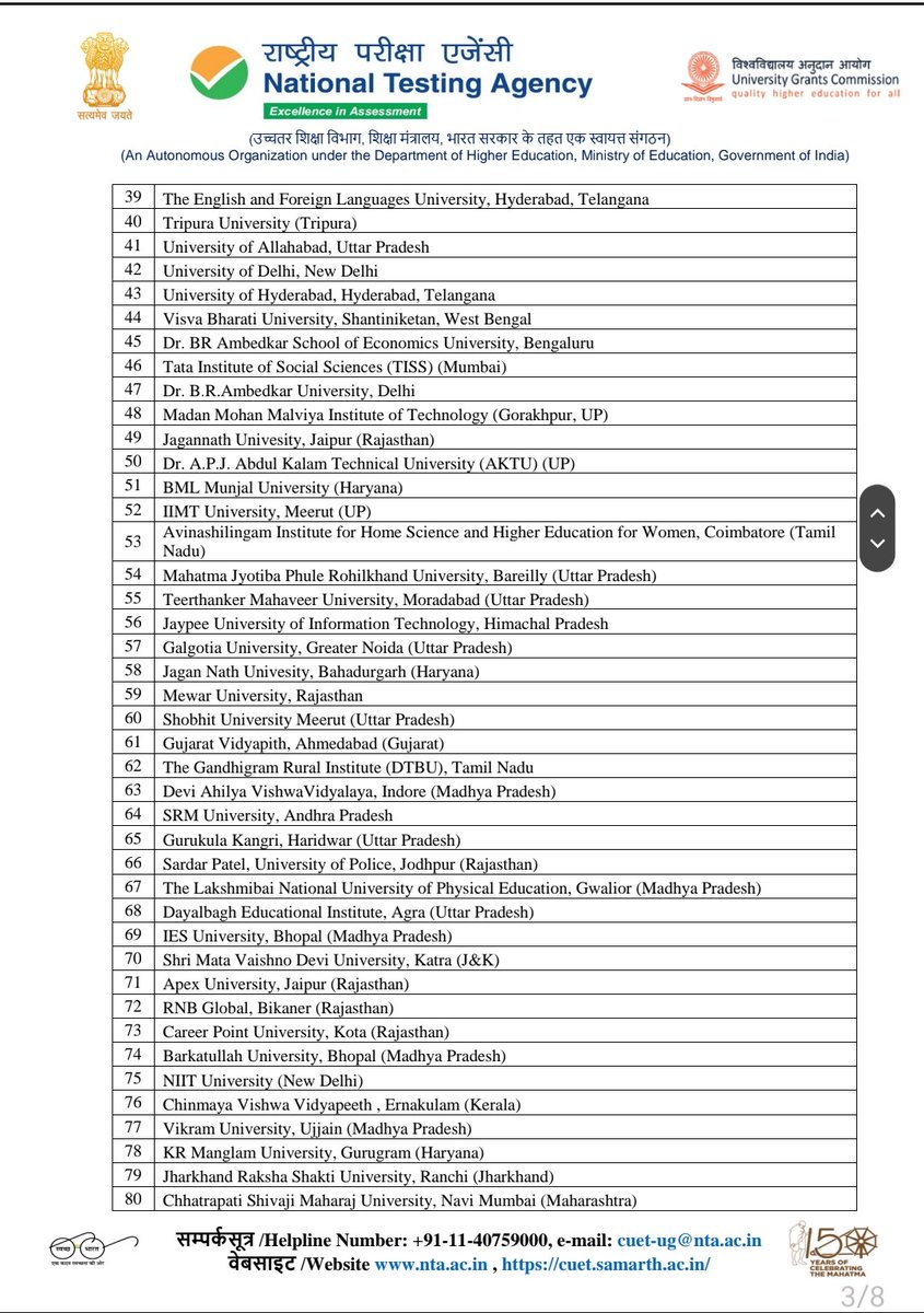 NTA_Exams's tweet photo. CUET (UG) 2023 - Add/ drop/ change courses, and City Intimation date https://t.co/MrqIiMZU8X