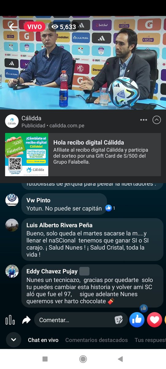 MARCOSPINOZASAL's tweet image. Salió la directiva a dar la cara por los últimos incidentes, sin embargo, otra vez nos han palabreado. Fuerza Cristal...