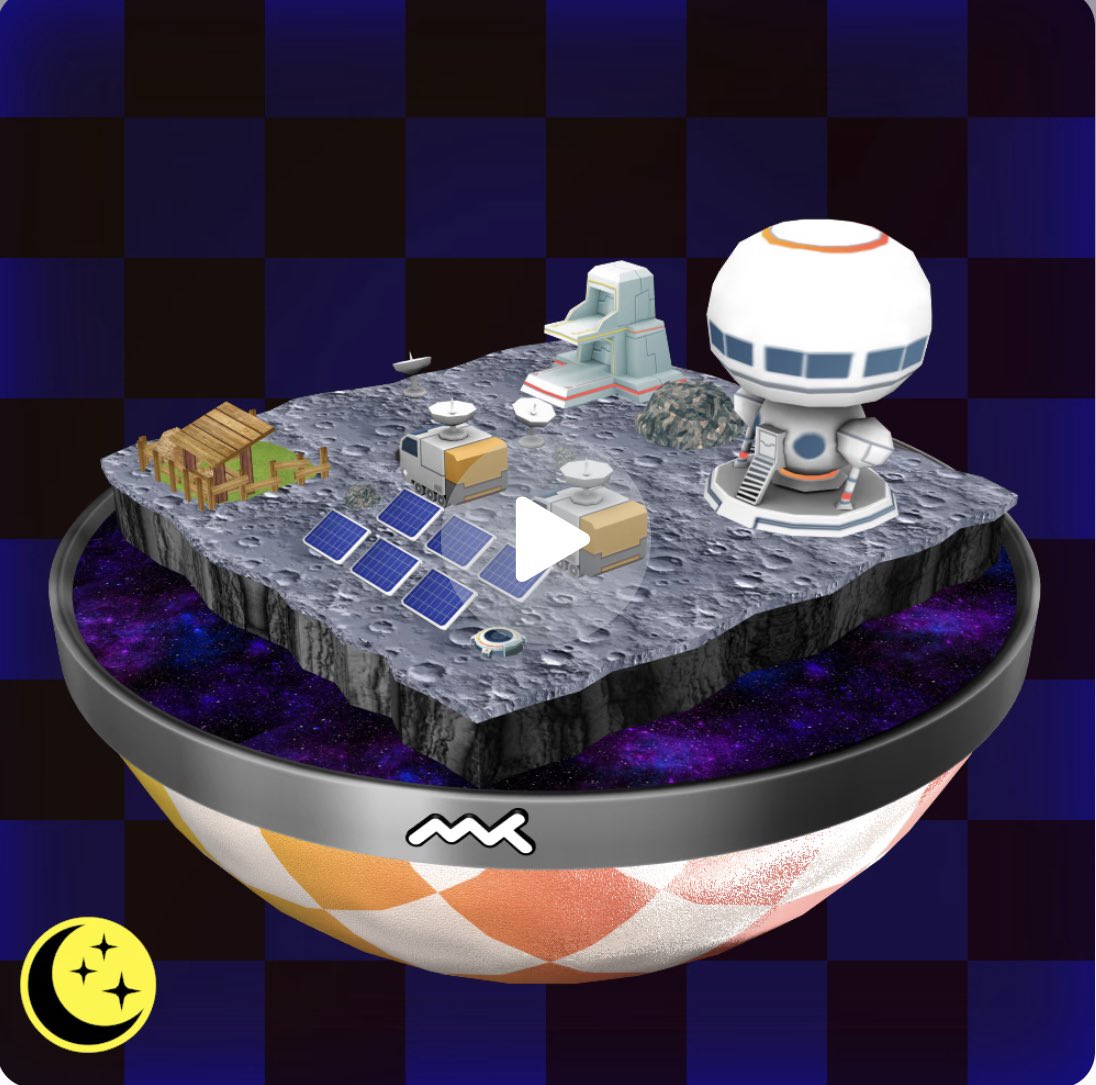 LadybrownArt's tweet photo. 私は月でした🌕
ドラゴンボールみたいなのがあります✨
#metaani #MetaaniArea #Metaverse https://t.co/y9yRYwc2Ml