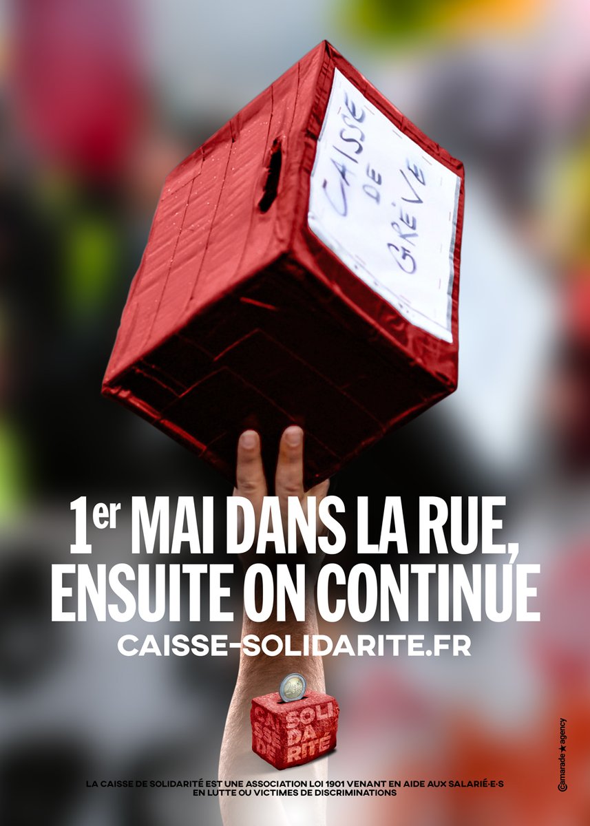 🔴 1er mai dans la rue, ensuite on continue !
Appel à de nouveaux dons pour aider tous les grévistes et relancer le mouvement 🙏
caisse-solidarite.fr

La <a href="/CaisseSoliAsso/">Caisse de solidarité</a> vient d’envoyer un courriel à ses 81 145 donateurs afin de faire le point sur son action, l’utilisation des