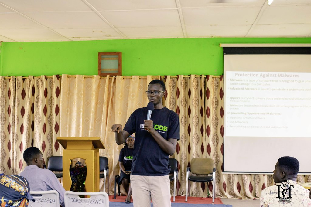 MrCyberAdvocate's tweet photo. Cyber Security awareness at Takoradi Technical University SDA Students Union.

We talked about some tricks and tactics cyber criminals used in scamming people and how to protect yourself from cyber attacks. #BeingCyberSecurityConscious @isqodetech https://t.co/TT3L1cFIVc