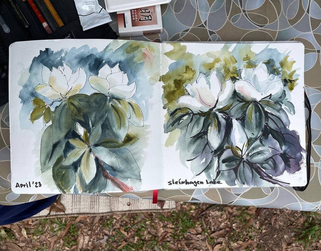 TummyRubbStudio's tweet photo. Latest sketches from the woods of East Texas. See how it was done in my latest short on https://t.co/kJjvCHChqP (link in bio). 
.
.
.
.

#tummyrubbstudio #watercolor #watercolorpainting #watercolorart #watercolorour #watercolorchallenge #watercolour #wa… https://t.co/2NpKPxMHRv https://t.co/lr1yVHYpHc