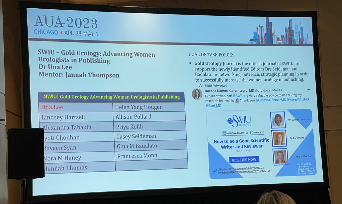 Proud to see <a href="/Lindsmhartsell/">Lindsey Hartsell</a> of <a href="/emory_urology/">Emory Urology</a>  on this <a href="/SWIUorg/">SWIU</a> Task Force! #AUA2023