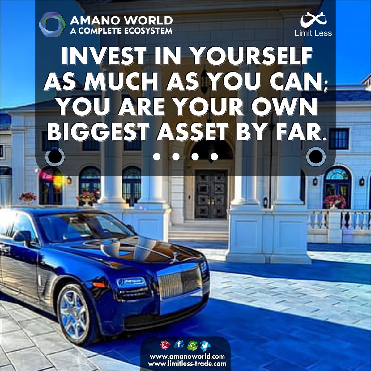 amanoworld1's tweet photo. You are your biggest asset.
How are you investing in yourself❓
Amano World inspires people to become better.

=Amano World
Making you financially strong.

Choose "Amano World" choice of experts.
🌐 https://t.co/LoQHjVeaaN
🌐 https://t.co/e3OkmzKuMK https://t.co/Z1x2cQfjVv