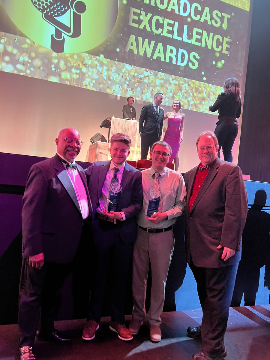 CHSLOnWDTK's tweet photo. Congrats to our @CHSL1926 crew for taking home two “bests” at last nights @MichBroadcaster Broadcast Excellence Awards. @JeremyOttoPxP, @Kd__flowers, &amp; Brian Belesky won best play-by-play in market 1 while @lukehammett123 &amp; @JeremyOttoPxP won best in sports for the preview show! https://t.co/pAEf82aepl