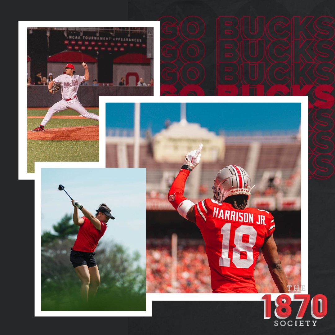 the1870society's tweet photo. Our goal is to maximize the potential of Ohio State sports, from football 🏈 to field hockey 🏑

Tag your favorite Buckeye student athlete in the comments! 
#GoBucks | #MeetTheMoment https://t.co/KsKCaIGB93
