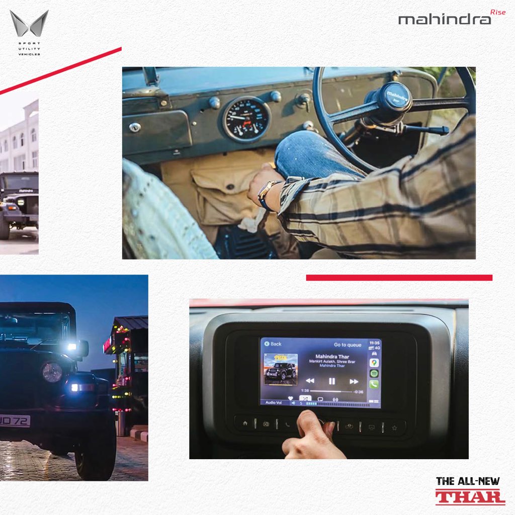 Mahindra_Thar's tweet photo. From a staple in every household to being the go to carrier in the state's socio-political landscape, read about why the Thar occupies a special place in Punjab.
Read now: https://t.co/CBR5v1U9lz
#MahindraThar #Thar #NewEdition #Engage4x4 @SirishChandran https://t.co/USmgAUcSo1
