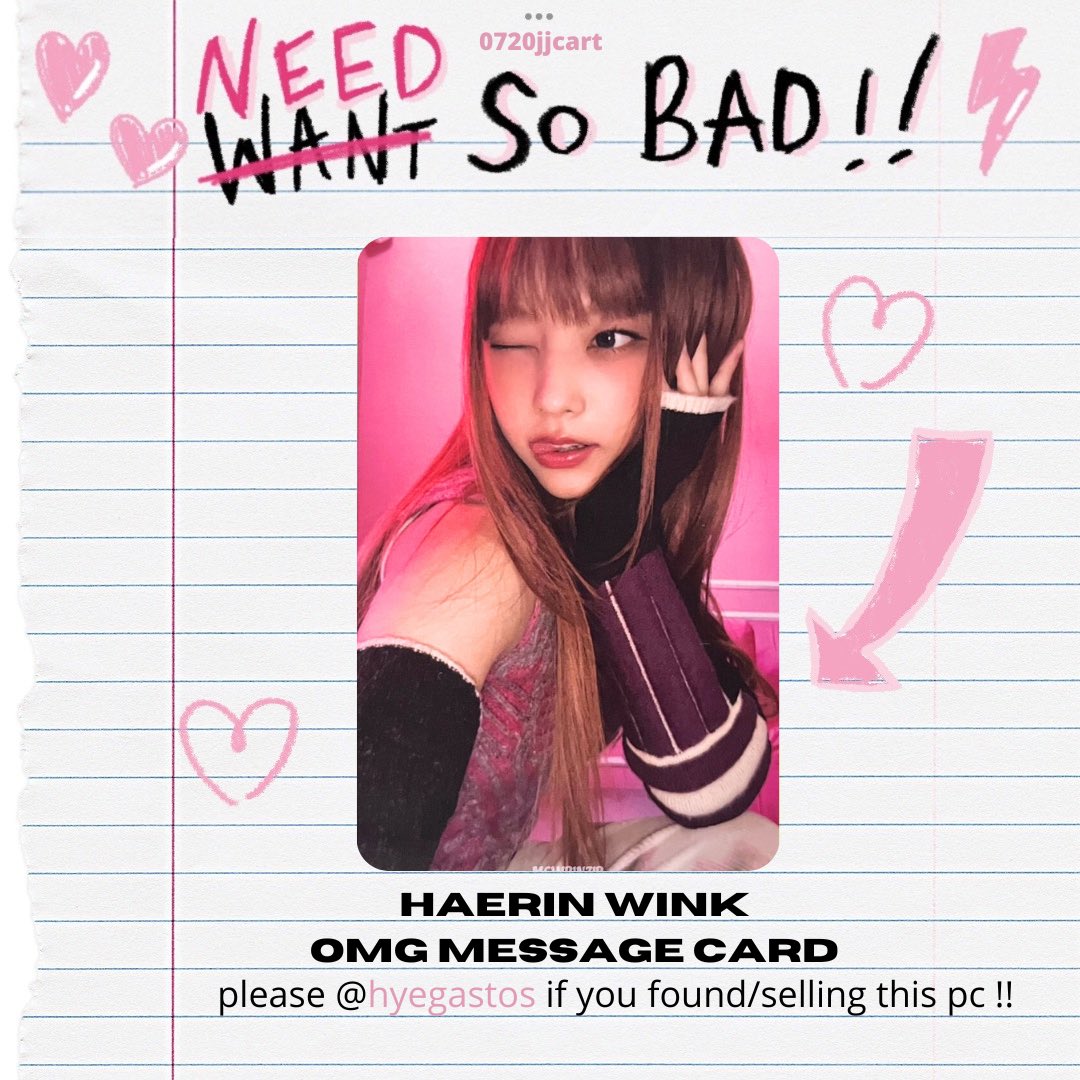 hyegastos's tweet photo. . . 🎠 wtb lfs newjeans nj new jeans ph #hyewishes . . 🩰
𓏔 template from @/0720jjcart ♡
• flexi budget, no to op
• tingi / small sets only
• preferably onhand .ᐟ
• mint / good condi
• dm for offers
🔖: haerin wink message card omg ver version pc photocard dila pink https://t.co/YZvgkhQ46J