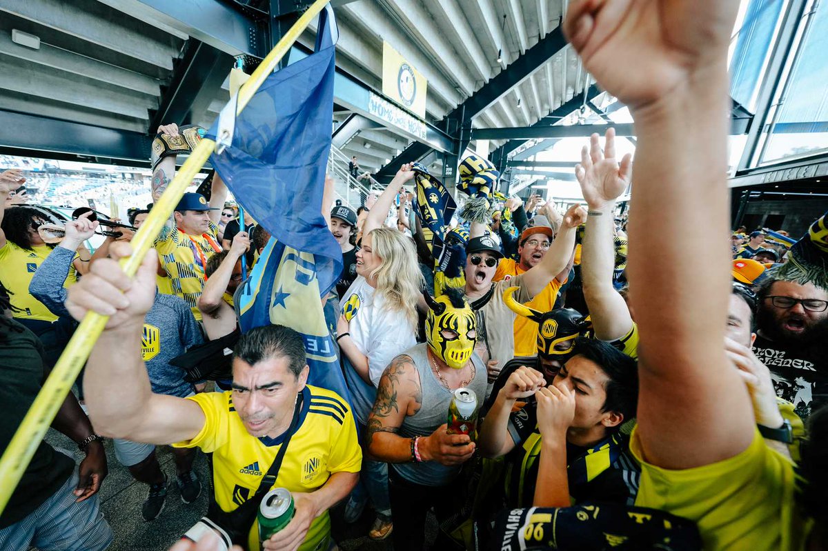 NashvilleSC's tweet photo. Ain't no party like a Nashville three-point party 🎉 https://t.co/0dpYWvbo1o