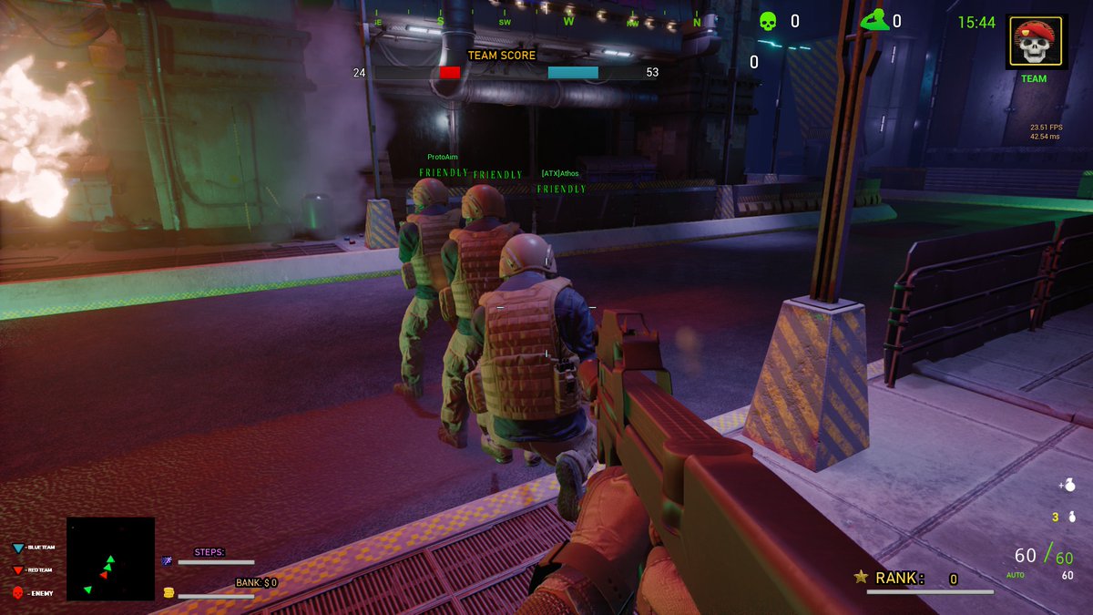 ThePixelsGD's tweet image. Session with Beta players. We were checking out the new takedown action from behind. Test failed as an enemy tossed a grenade right in the clump of our group. O.o 
#portableops