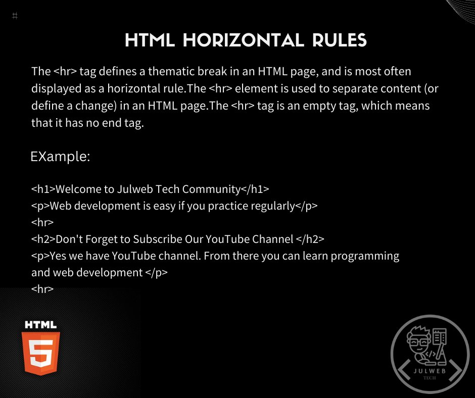 JulwebTech's tweet image. HTML PARAGRAPH
#html
#webdevelopment
#FrontEndDeveloper
Our Community Group: facebook.com/groups/4657258…
Our FB Page: facebook.com/JulwebTech/
Instagram: instagram.com/julwebtech/
Our Youtube Channel: youtube.com/channel/UCFYbc…
LinkedIn: linkedin.com/in/julwebtech/