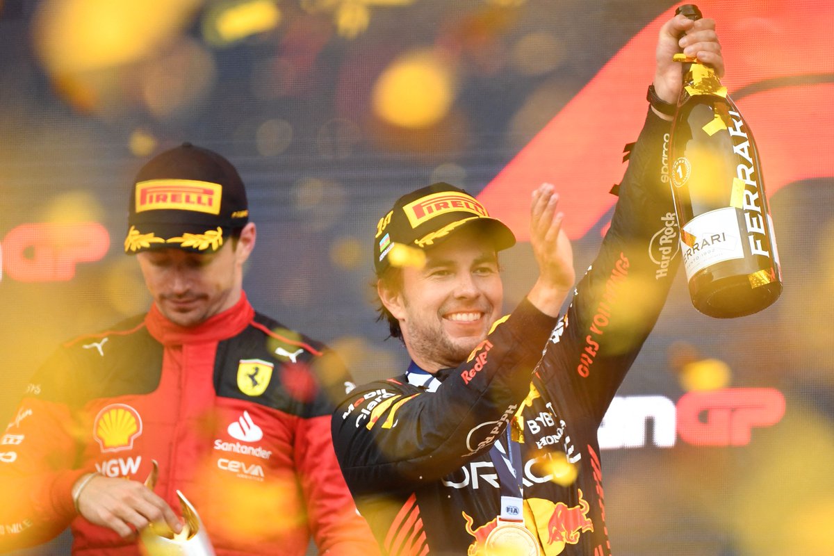 F1's tweet photo. What a result for Checo and @redbullracing! 👏

#AzerbaijanGP #F1 https://t.co/2h2WJvbEWZ