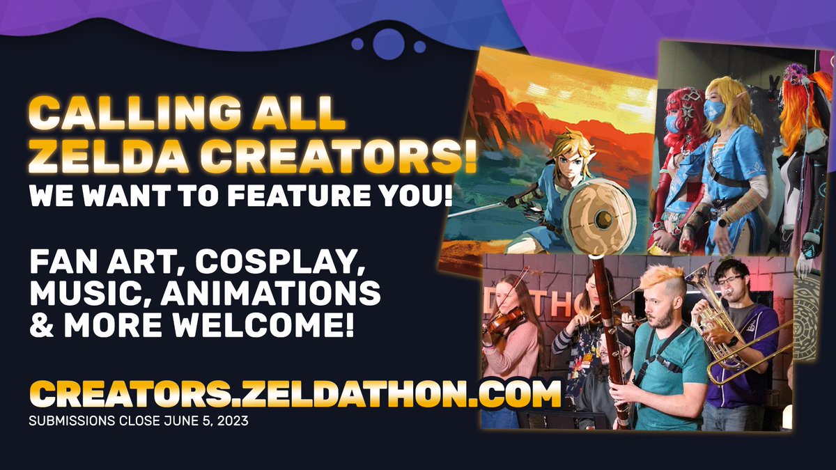 🚨Attention #Zelda Creators!🚨

We'd like to celebrate The Legend of Zelda and its fans by featuring your creations during the #Zeldathon Echoes countdown this July! Share your love of the Zelda series with us and others!

⚔ Visit creators.zeldathon.com for more info!