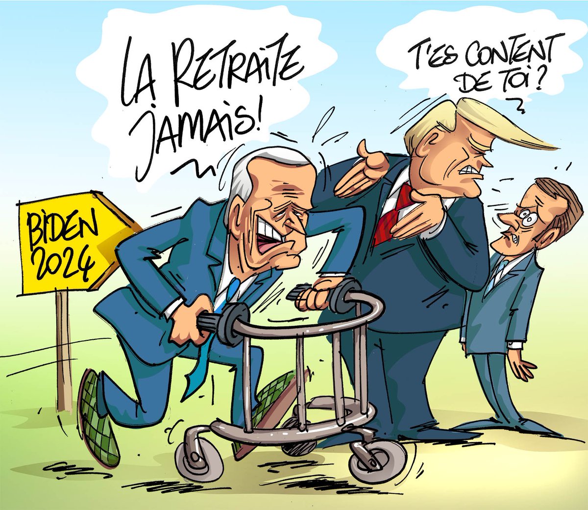 Dans #dimancheouestfrance #biden #macron #reformedesretraites #actu #dessindepresse