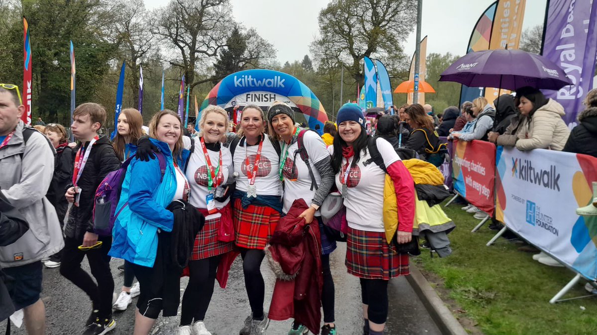 Big Stroll completed well done FNP team - almost £1200 raised for The  Night Before Christmas Campaign NB4CC 🎉🎉👏 @hettymullin @pamayeam @NHSaaa @sahscp #proud #KiltwalkGlasgow