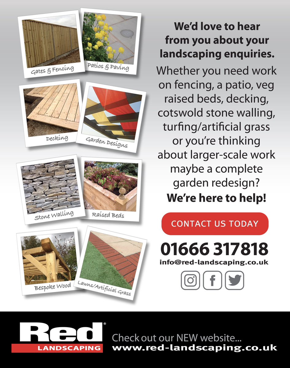red_landscaping's tweet photo. For all your landscaping requirements please contact red landscaping 01666 317818
https://t.co/Jk7N5igeiT
#malmesburylandscaping 
#malmesburylandscapers 
#patiosmalmesbury 
#fencingmalmesbury 
#gardendesignmalmesbury 
#gardendesignersmalmesbury
#patios
#fencing
#malmesbury https://t.co/6dhe0DlrnH