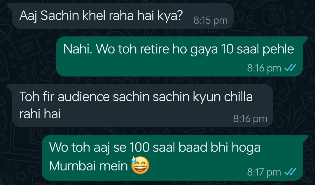 sagarcasm's tweet photo. Difficult to explain it to non cricket people https://t.co/UvLXYS6mQV
