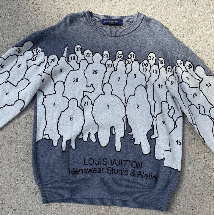 Louis Vuitton Louis Vuitton monogram sweater blue