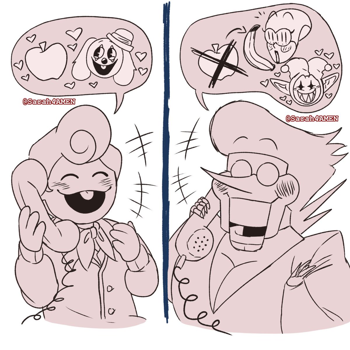 Sarah4Amen's tweet photo. I thought this idea was funny.. ☎️
#WelcomeHome #DELTARUNE #WallyDarling #spamton https://t.co/YPu4HcOd44