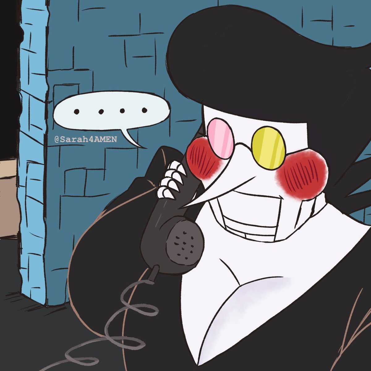 Sarah4Amen's tweet photo. I thought this idea was funny.. ☎️
#WelcomeHome #DELTARUNE #WallyDarling #spamton https://t.co/YPu4HcOd44