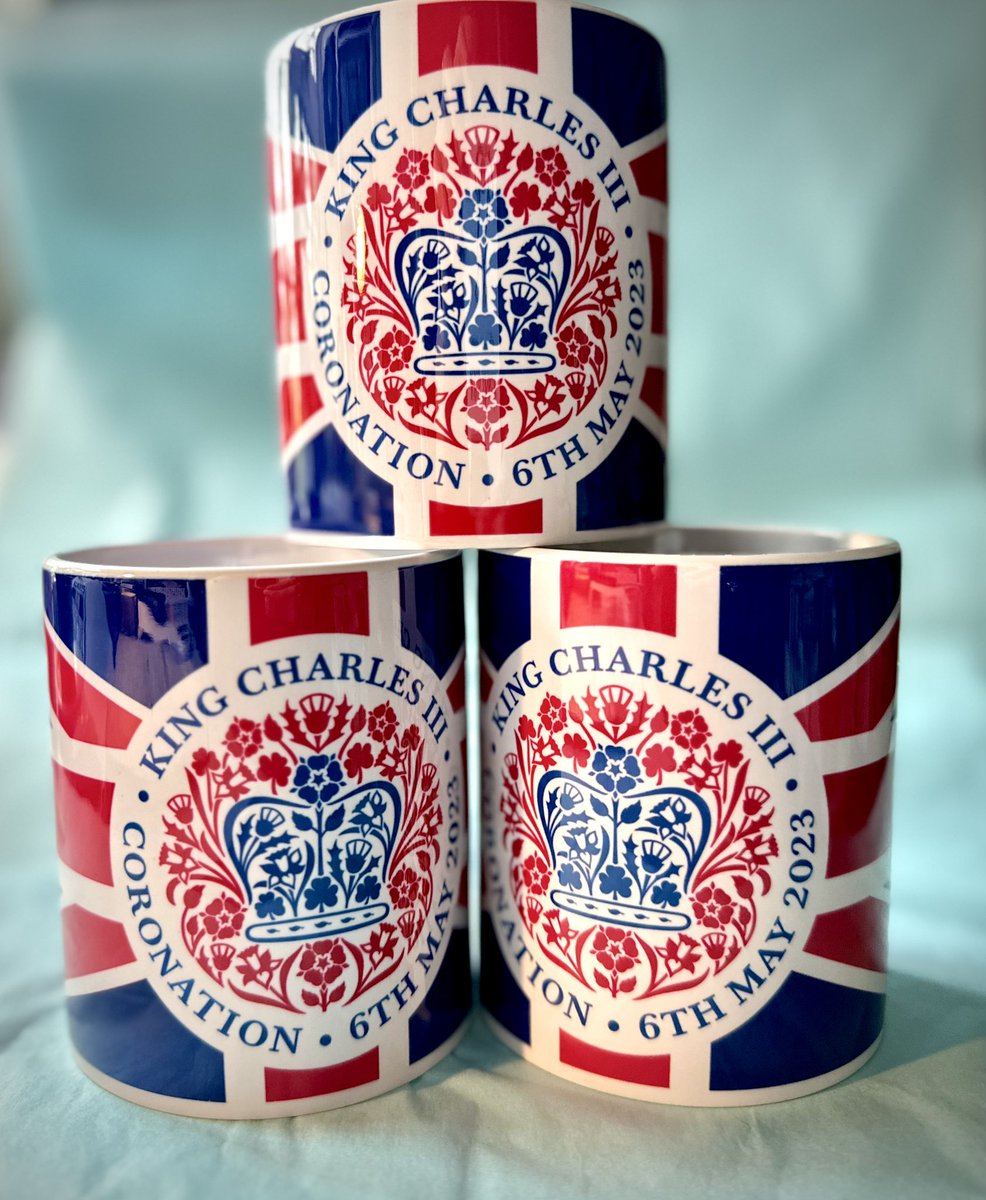 ShackRr's tweet photo. Hip hip hooray Coronation day is on it’s way! Perfect mugs for that morning cup of tea on Saturday morning #Coronation2023 #rrsshack https://t.co/7iHVtJcM1A