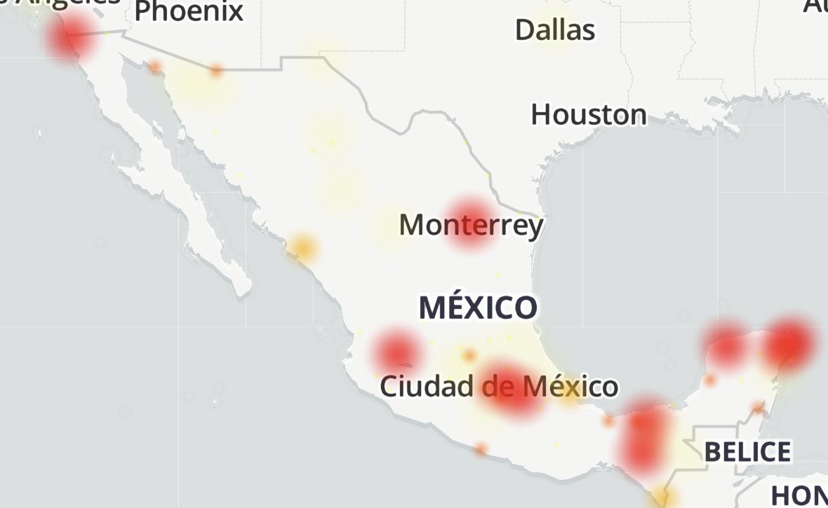 iot_isp's tweet photo. Afectación por falla nacional #telcel https://t.co/KFljmFnYC4