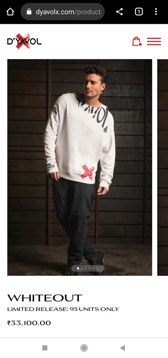 SRKsKratos's tweet image. #DyavolX complete catalogue thread with price

#SRK𓃵 x #AryanKhan 
#DyavolXApril30

1. Whiteout 

Price - 33,100 INR