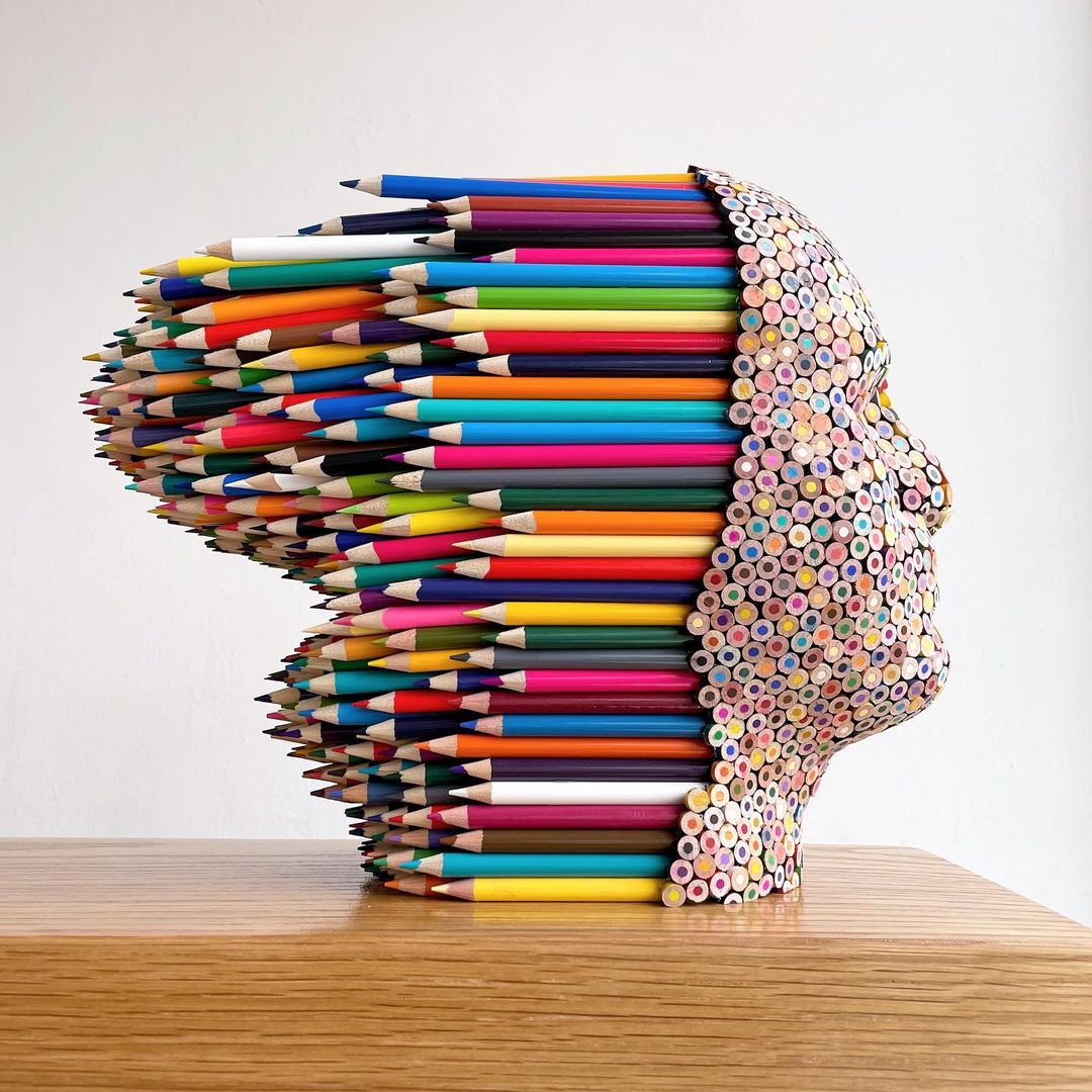HandmadeWndrs's tweet photo. Color Blind 🎨✏️ 

Artist: @mollygambardella ⬅️ 

#handmadewonders #PencilArt #ColorfulHead #PencilSculpture #ArtInstallation #ColorfulArt #ArtOfTheDay #Sculpture #ColorfulDesign #ArtisticCreation #Artistry #ArtInstallation #ArtisticVision #CreativeProcess #ColorfulMasterpiece https://t.co/rLNWN79Hz4
