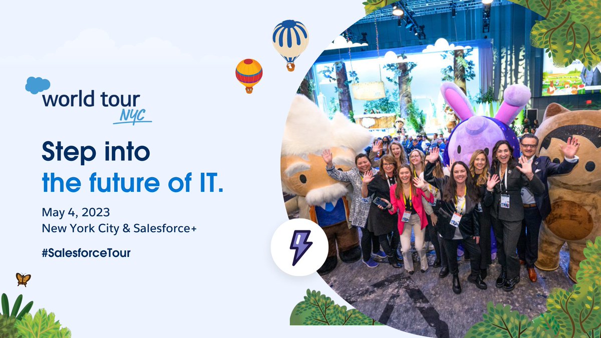 Stay ahead of the ever-evolving realm of IT at #SalesforceTour NYC. 🚀

Connect with IT leaders and experts at the IT Exploratorium, join 25+ IT sessions, 20 IT roundtables, and much more. Discover how to harmonize all your data, and automate any system. sforce.co/3MLB4HP