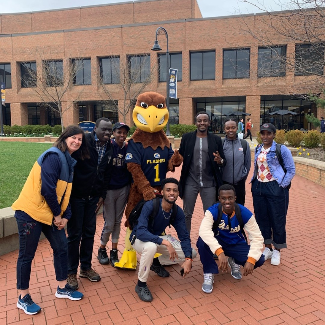 KentStateIntl's tweet photo. Flash joined our send-off to the new Program Manager of KSU in Rwanda/Africa, Pacifique Niyonzima! We had such a beautiful day with our Rwandan students! https://t.co/nynbnChXSn