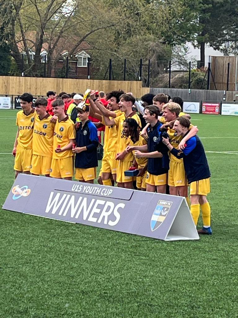 Huge congrats to our U15 Yellows for winning the Surrey County Cup final today! <a href="/suttonunited/">Sutton United</a> <a href="/SUFCJuniors/">SUFC Junior Section (boys)</a> | #oneclub
💛🤎