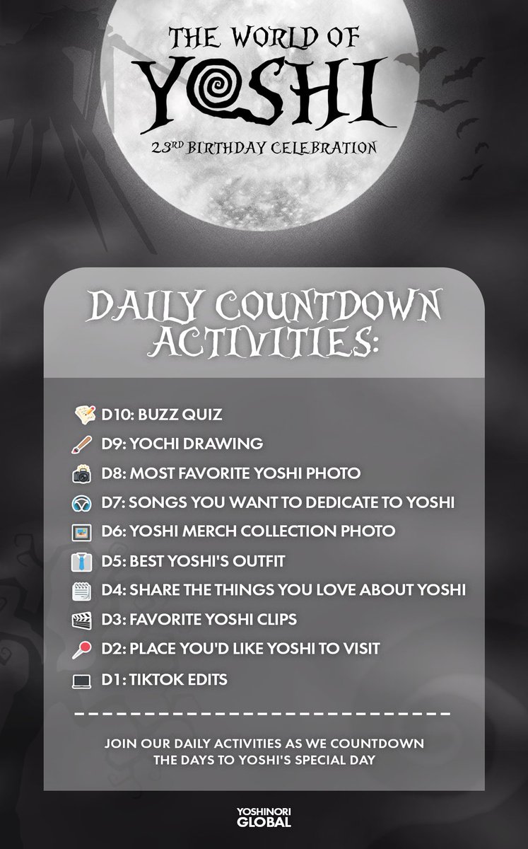 yoshinoriglobal's tweet image. Hello May! 🌸
It's Yoshi's birthday month! 🐯 

Hoshis/Teumes, we have prepared daily activites for us to share as we count down the days to Yoshi's special day. 

Please see poster below and prepare your entries! ☺
We're hoping for your cooperation here!

#요시 #YOSHI