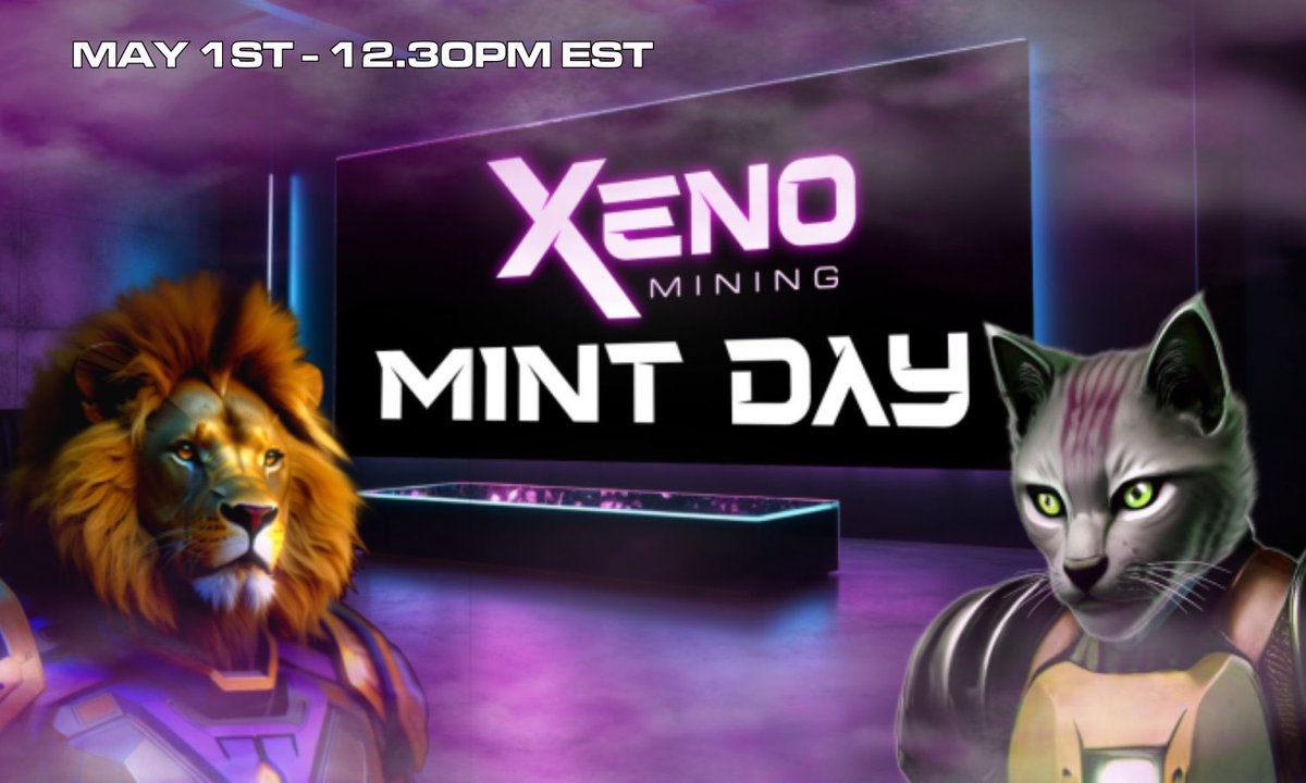 DJVincentR's tweet photo. Another packed day of getting the latest alpha out about @XenoMining upcoming mint in 24 hours! #stoicspacecats #xenomining https://t.co/ul5V6u1Xnu