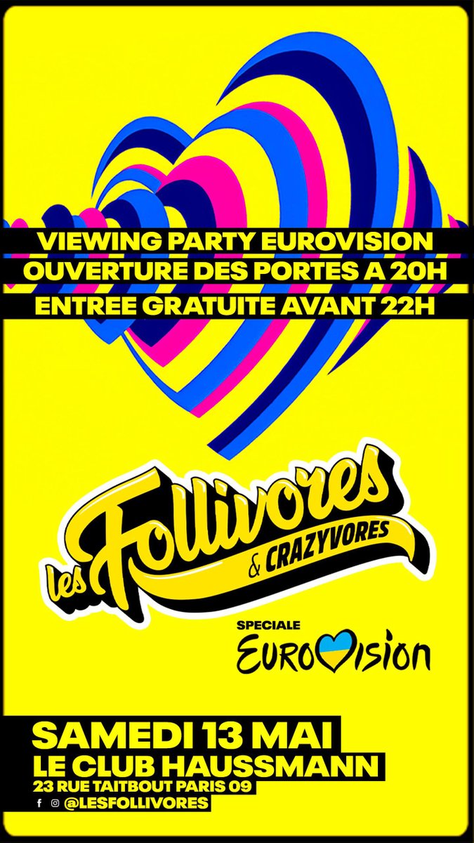 12Points1's tweet photo. Les amis !! CA Y EST !! On peut vous le révéler, nous coanimerons la Viewing Party en before des @LesFollivores  le 13 Mai prochain !!!! 
Ca va être de la folie !!!!!!!! 

ENTREE GRATUITE (sur résa) avant 22h !!!!! 

https://t.co/wNqURTXEkP

#Eurovision #ViewingParty #France #Paris #Follivores #eurovisionviewingParty