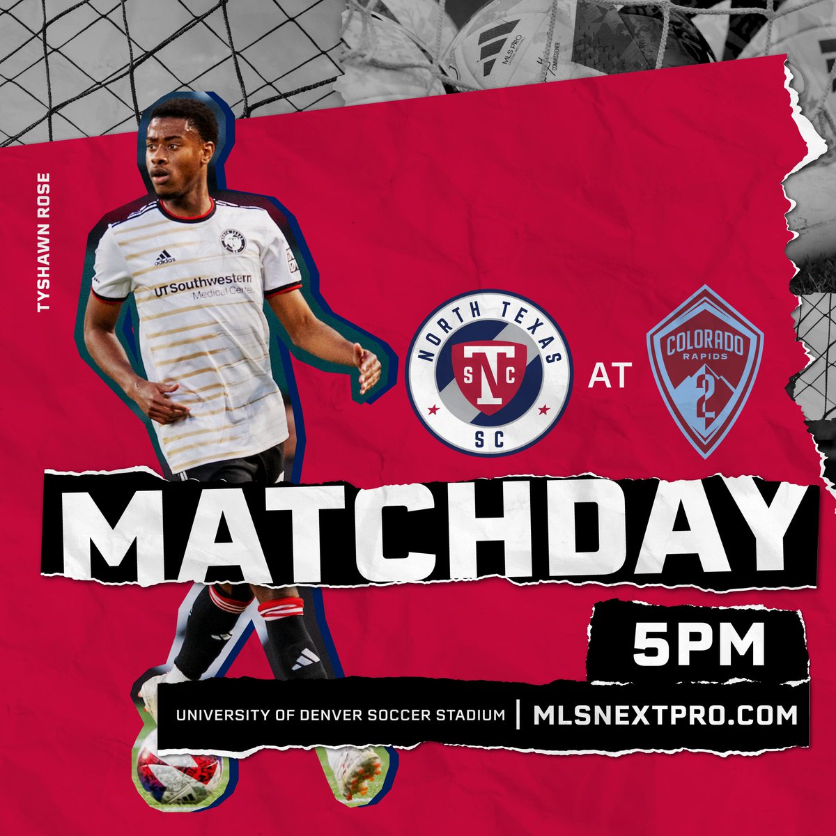 northtexasSC's tweet photo. Matchday in the mountains.

🆚 @Rapids_2 
🏟️ University of Denver
⏱️ 5:00 PM CT
📺 https://t.co/dWYRMc9V0N https://t.co/qFks9QRG33