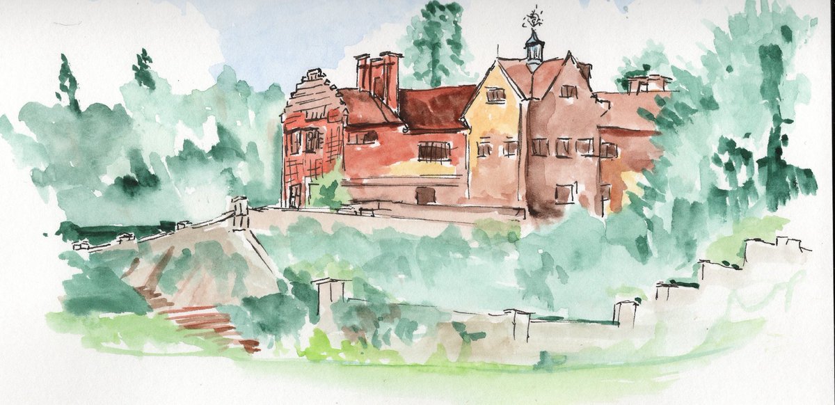 Chartwell House, Westerham - always great to visit this ⁦@nationaltrust⁩ house  that was Winston Churchill’s home. #art #watercolour #NationalTrust #Chartwell #Kent