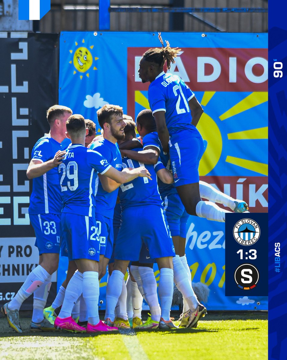 FCSlovanLiberec's tweet photo. ⏱90' | #LIBACS | 1:3
Zápas bohužel končí naší prohrou, ale za předvedený výkon se kluci určitě stydět nemusí. Stydět by se měl někdo jiný…
Děkujeme za podporu! #FCSL
Report:
https://t.co/stDAc6m5us https://t.co/EyGYHJ6goX