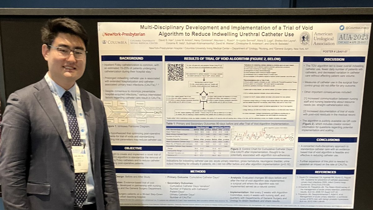 #DavidHan presenting his EQIPS project highlighting the impact of a formal trial of void algorithm on reducing  catheter duration.